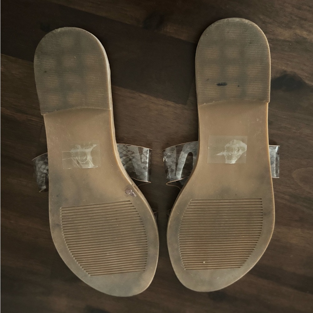 Snake Print Slide Sandals - Picture 3 of 3